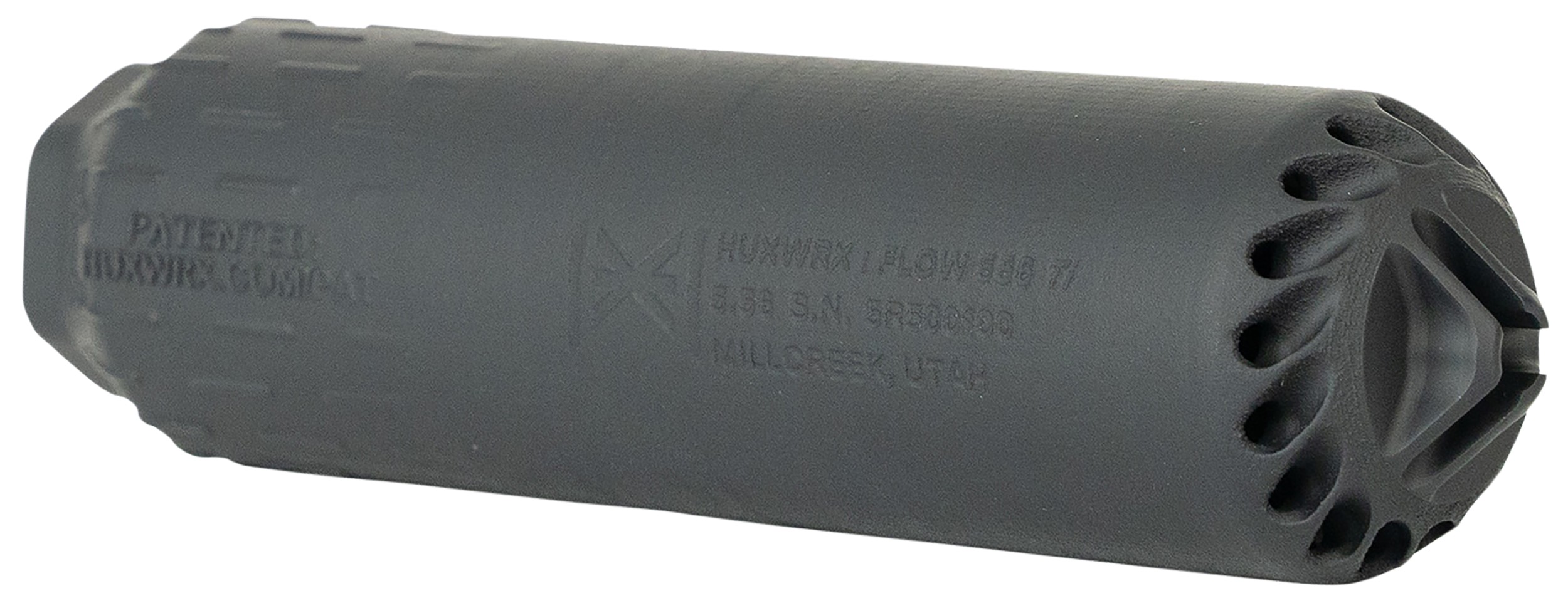 HUXWRX Flow 556 Ti 5.56 Titanium Rifle Suppressor w/1/2x28 Flash Hider-img-0