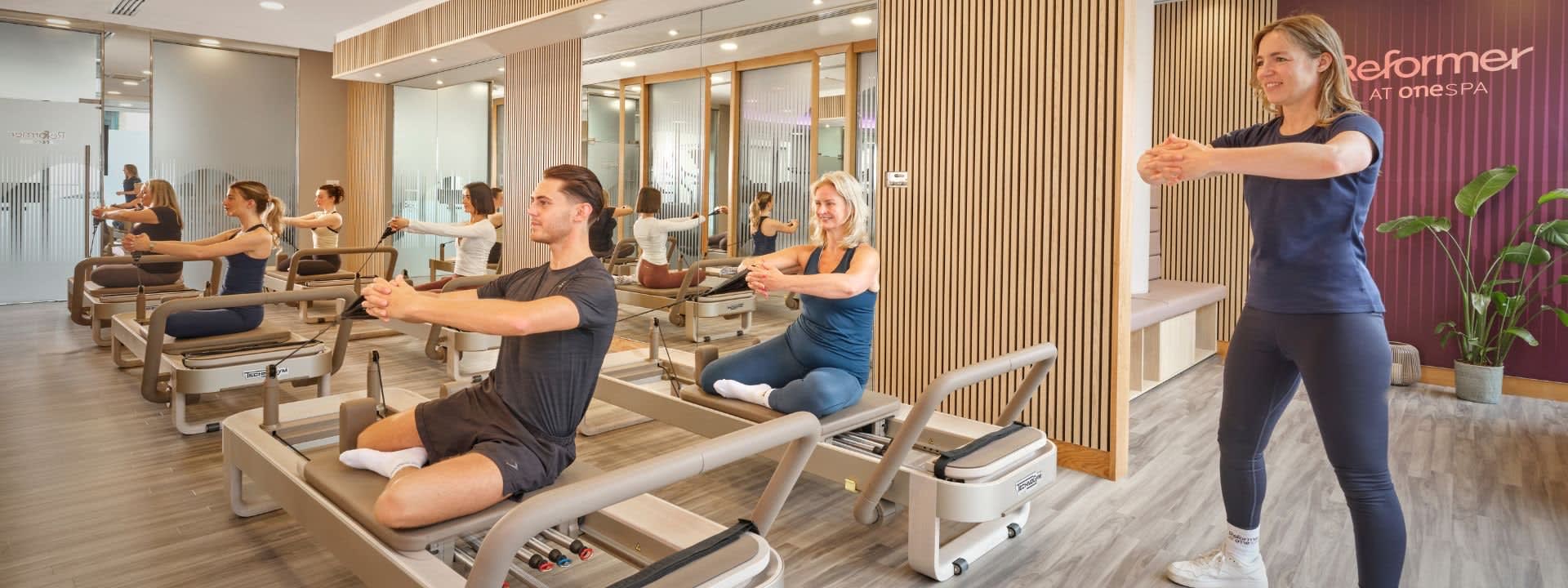 Ein Pilates-Reformer-Kurs im neuen Studio des One Spa in Edinburgh