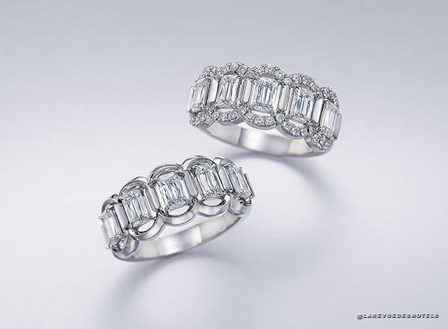 Bagues en diamants de la maison Wako, étape du parcours Ginza