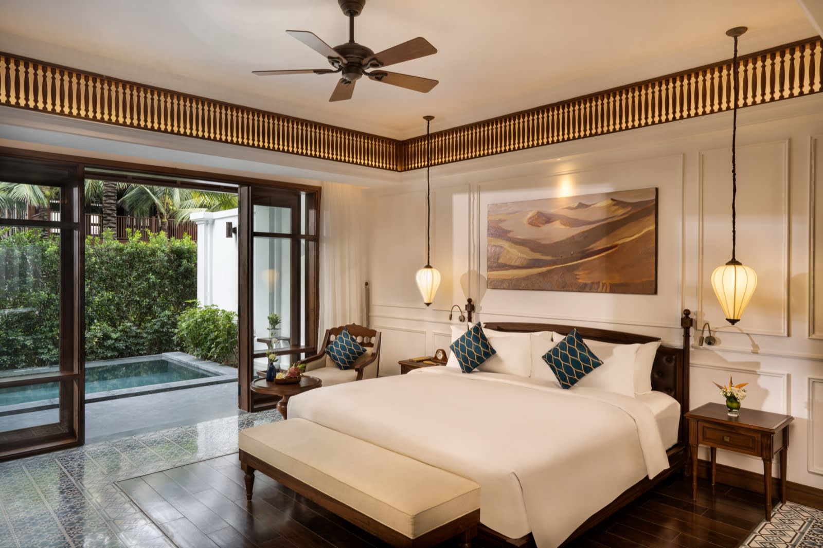 Chambre au design Indochine avec piscine privée à The Anam Mui Ne
