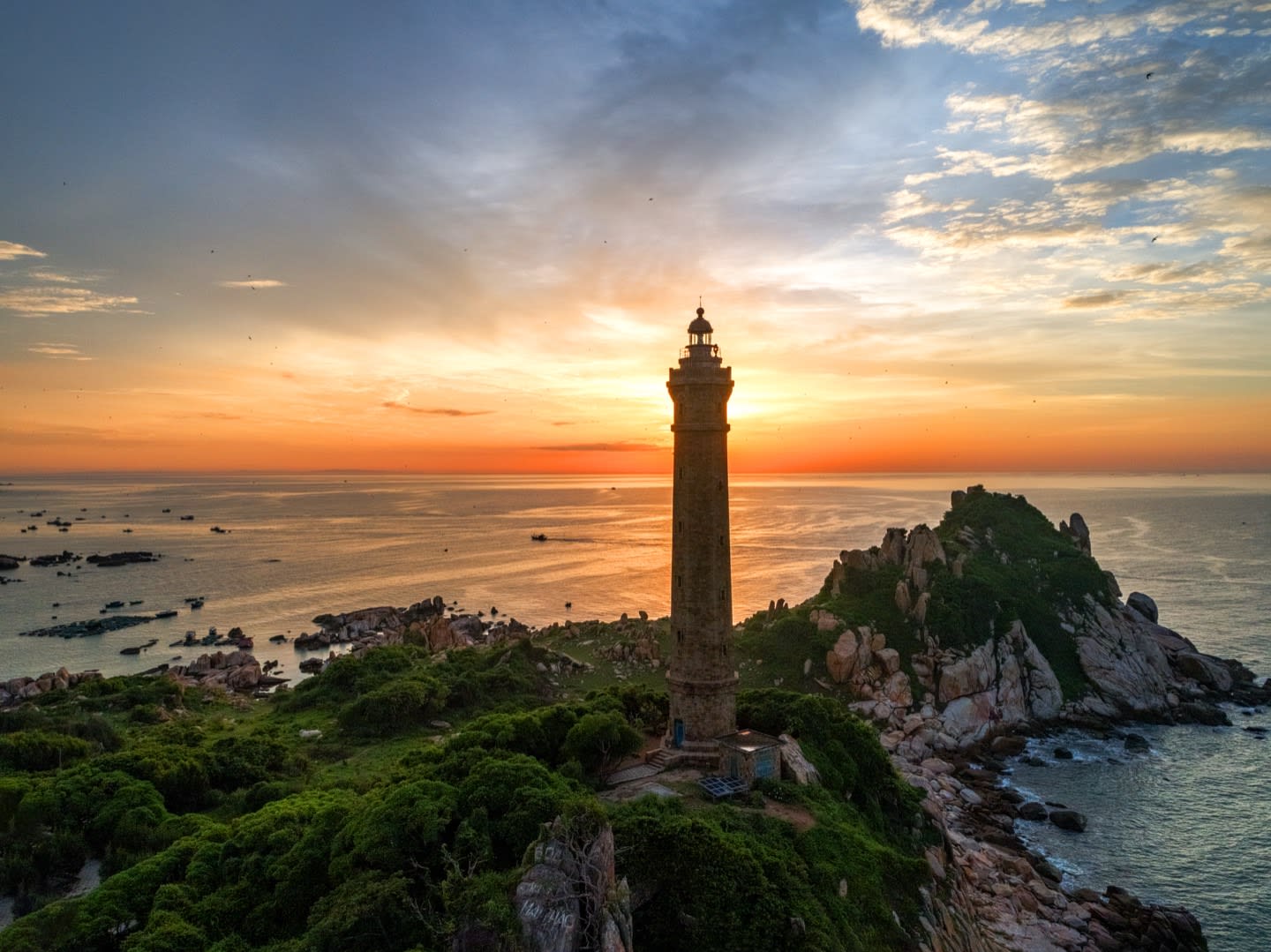 Le phare de Ke Ga au coucher du soleil, près de Mui Ne