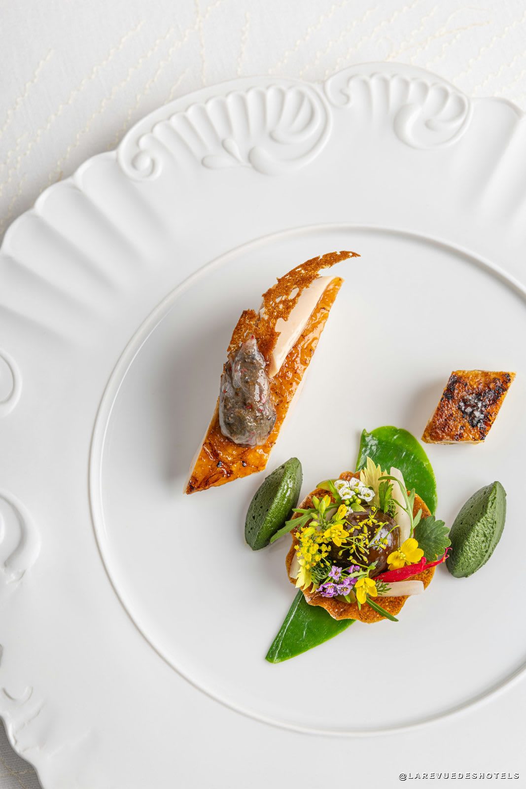 A creation by Arnaud Donckele at Plénitude restaurant