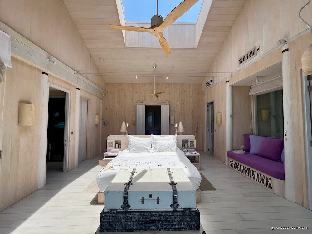 Overwater villa with retractable roof at Soneva Jani, Maldives · La Revue des Hôtels