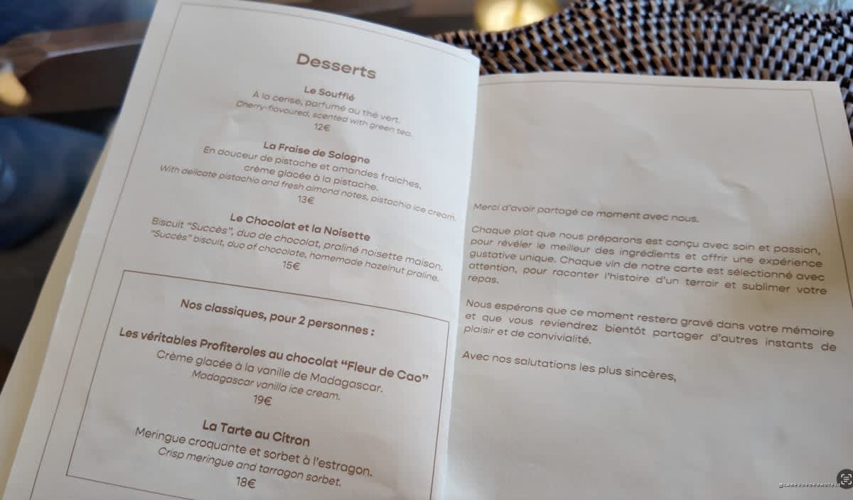 Un dessert du restaurant Mémoire · Château La Borde en Sologne · La Revue des Hôtels