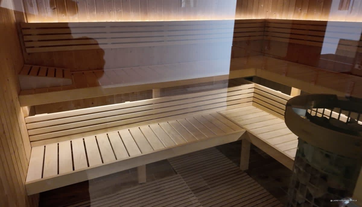Le sauna à disposition des clients · Château La Borde en Sologne · La Revue des Hôtels