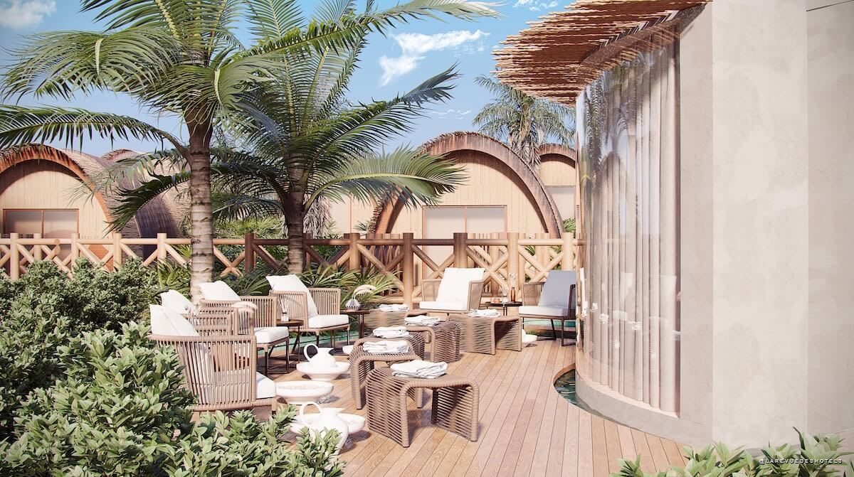 Vue aérienne du futur Nanö Beach Hotel à Subaúma, sur le littoral nord de Bahia