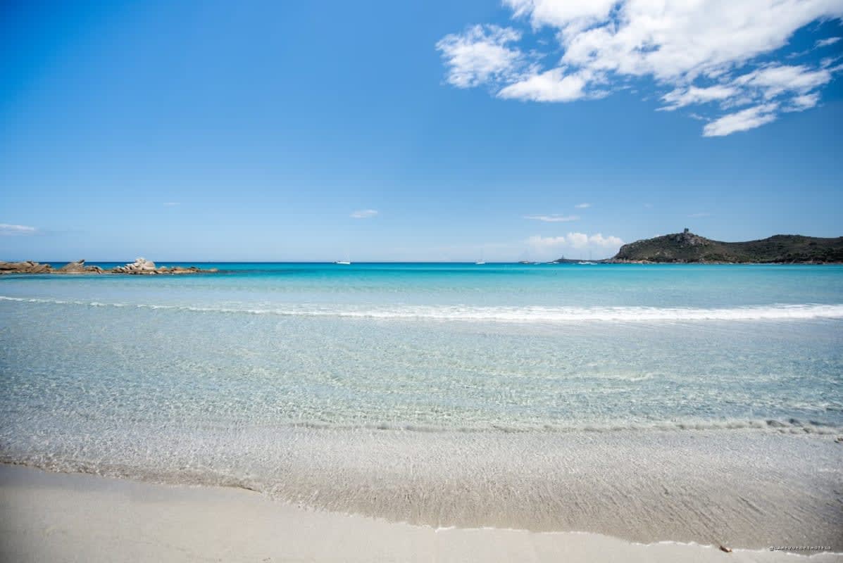 The beach at Almar Timi Ama in Sardinia