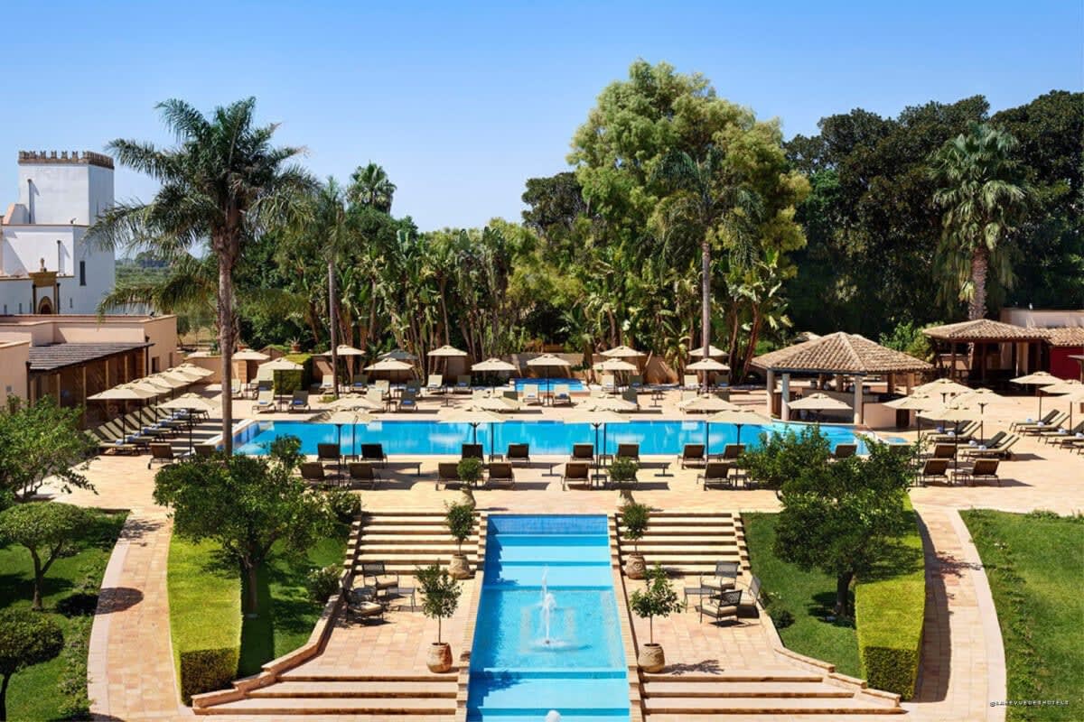 The pools and gardens of Almar Giardino di Costanza in Sicily