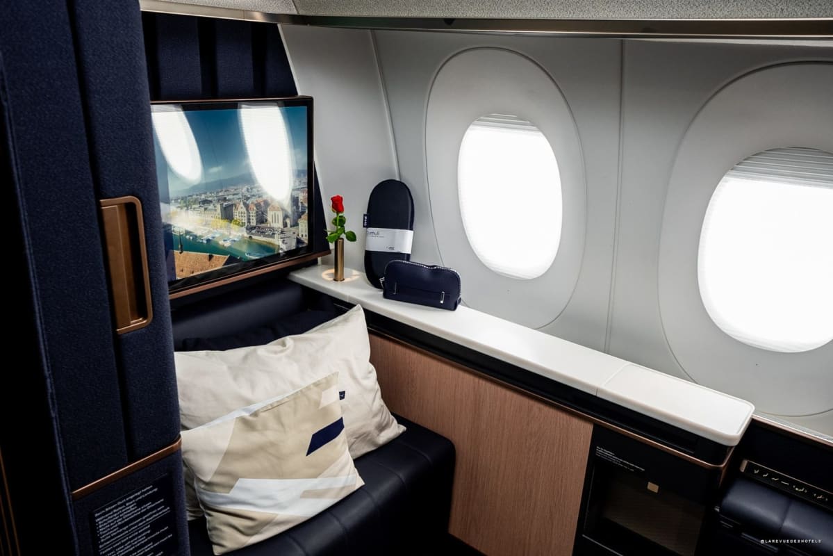 L'intérieur de la suite de première classe Allegris de Lufthansa