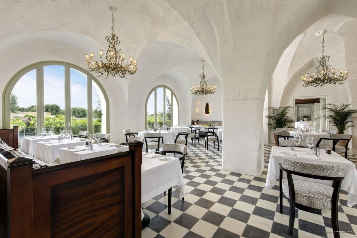 Le carosello, cour circulaire de la Masseria Torre Maizza (Rocco Forte) dans les Pouilles
