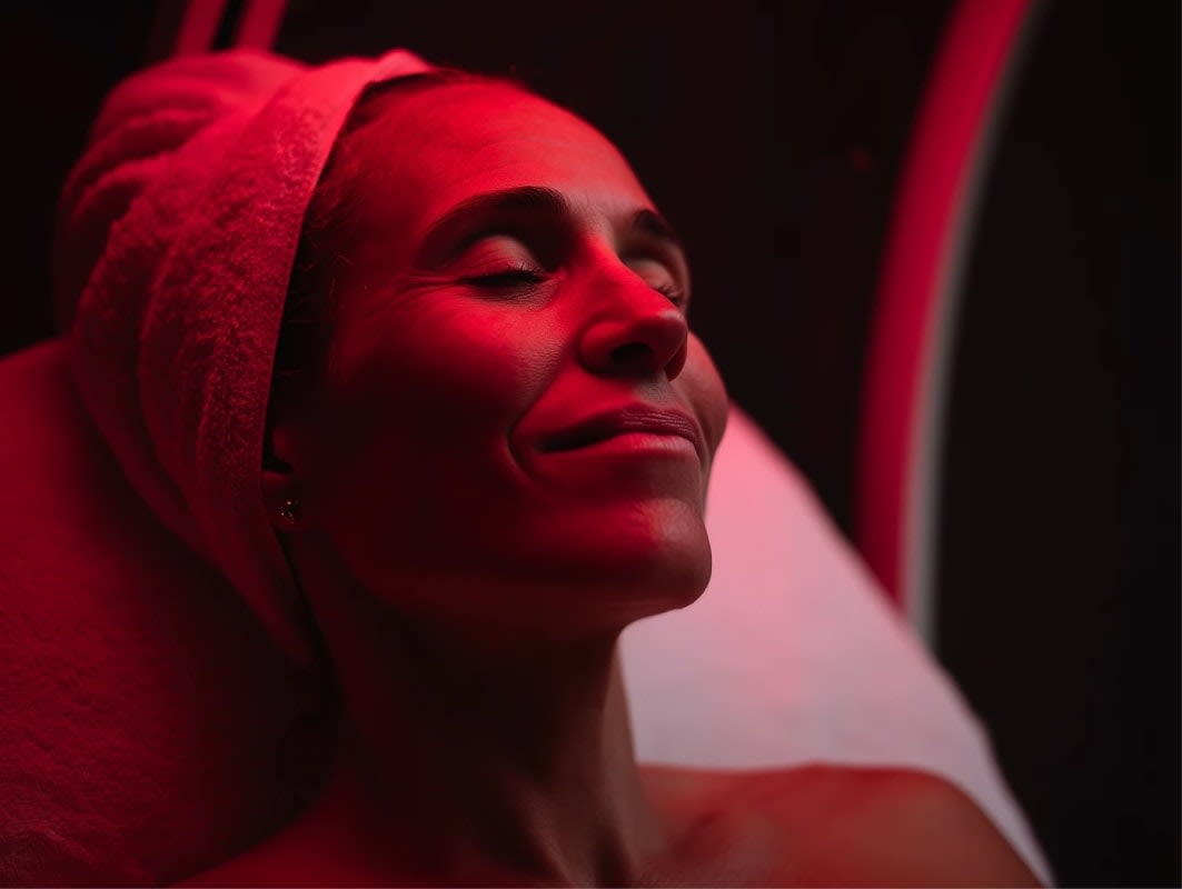 Séance de luminothérapie rouge, protocole de récupération proposé à Long Lane