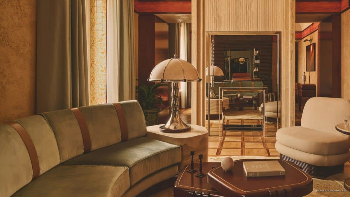 Art Deco lounge of an Accor Luxury address