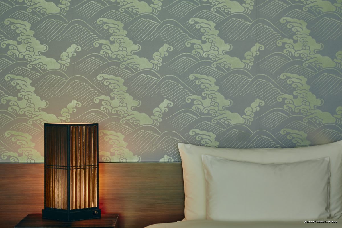 Room at Hoshinoya Kyoto with a river view