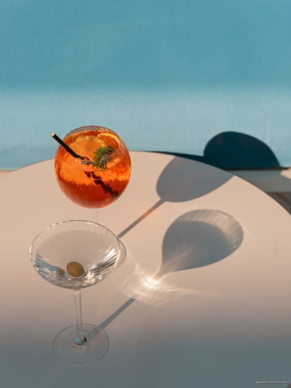 Signature cocktails at Le Bar des Roches, Hôtel Les Roches