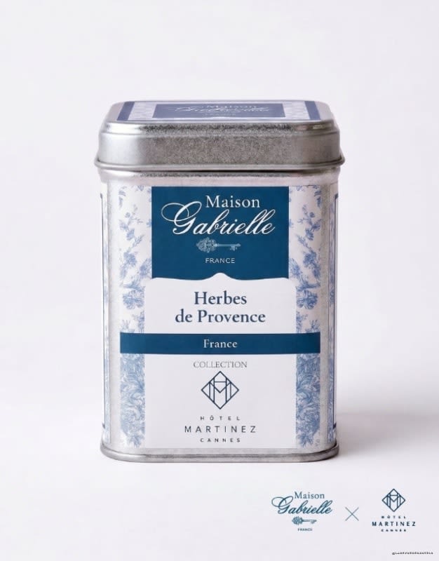 Boîte Herbes de Provence Maison Gabrielle collection Hôtel Martinez Cannes