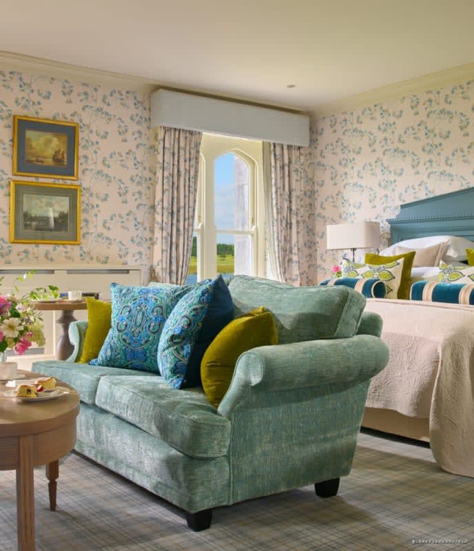 La chambre de la suite Lady Mary O'Brien au château Dromoland Castle