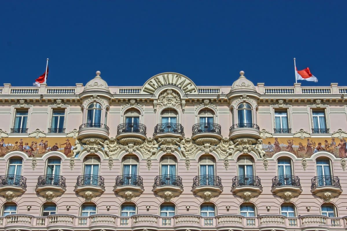 Facade Belle Epoque de l'Hotel Hermitage Monte-Carlo