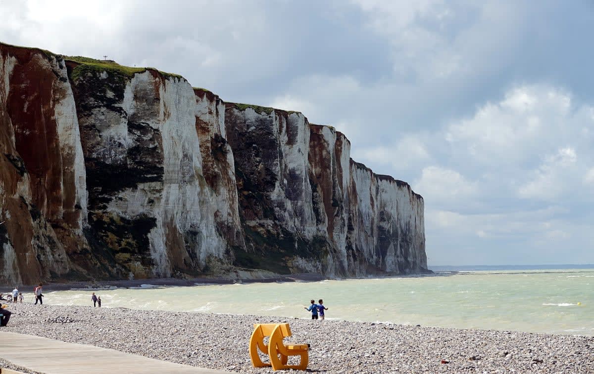 Les falaises de la Côte d'Albâtre au Tréport, en Seine-Maritime