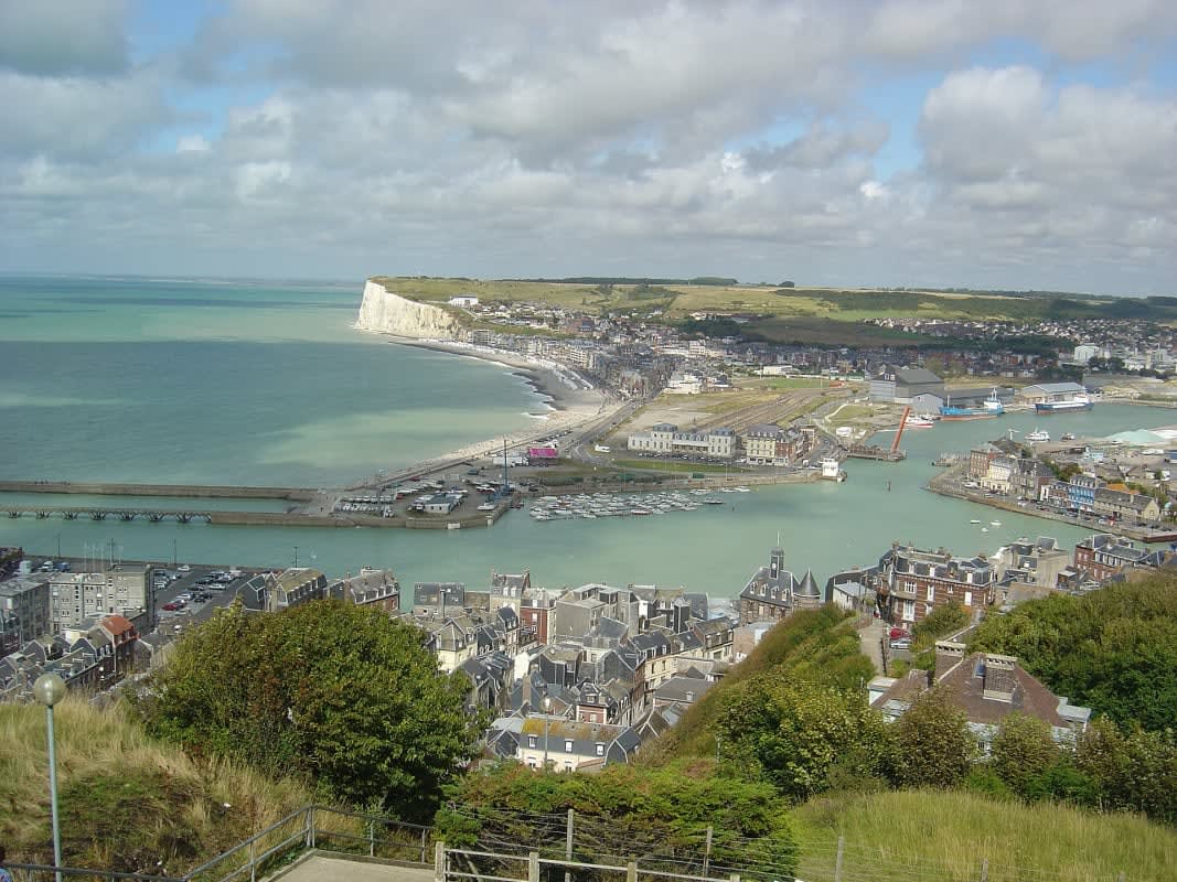 Le Tréport vu depuis la terrasse des falaises
