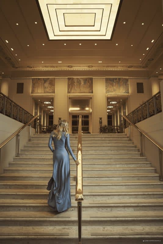 Peacock Alley et son horloge, le hall du Waldorf Astoria New York