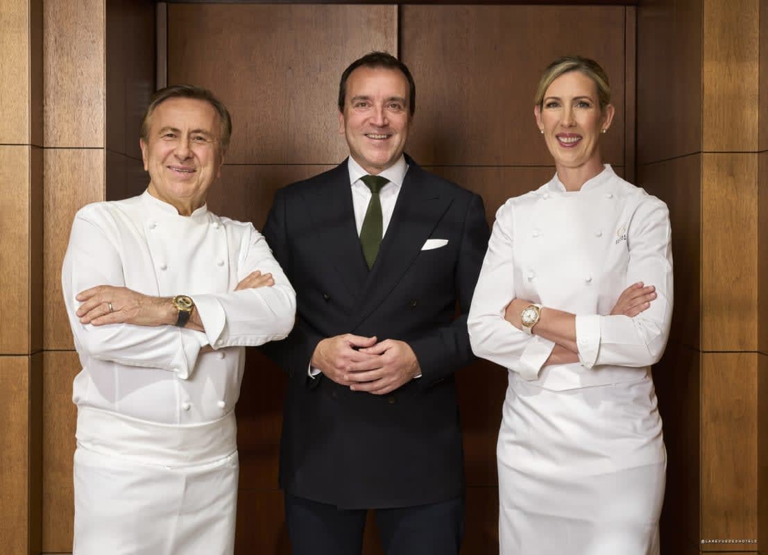 Daniel Boulud, Guillaume Marly et Clare Smyth au Waldorf Astoria London Admiralty Arch