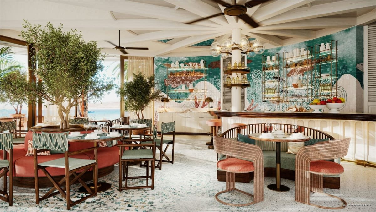 La salle du restaurant Omnia au Nammos Resort AMAALA