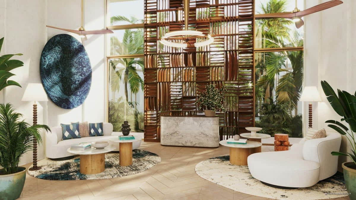 La réception du Nammos Spa, au Nammos Resort AMAALA