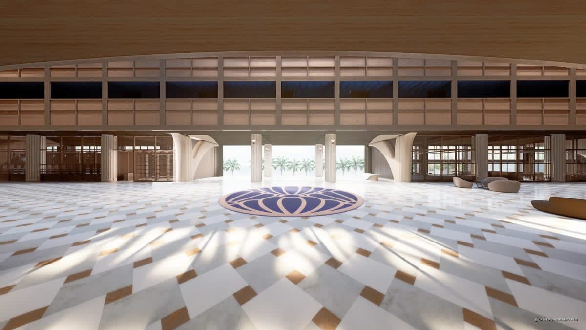 L'atrium, au cœur du plan en D