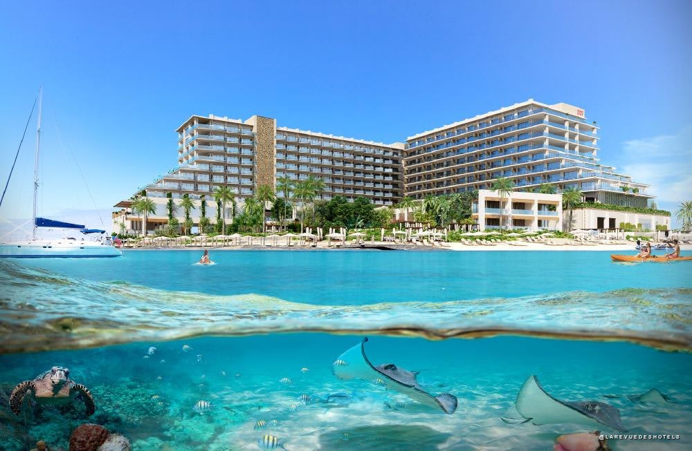 Récifs et raies pastenagues au large de Seven Mile Beach, devant le Grand Hyatt Grand Cayman