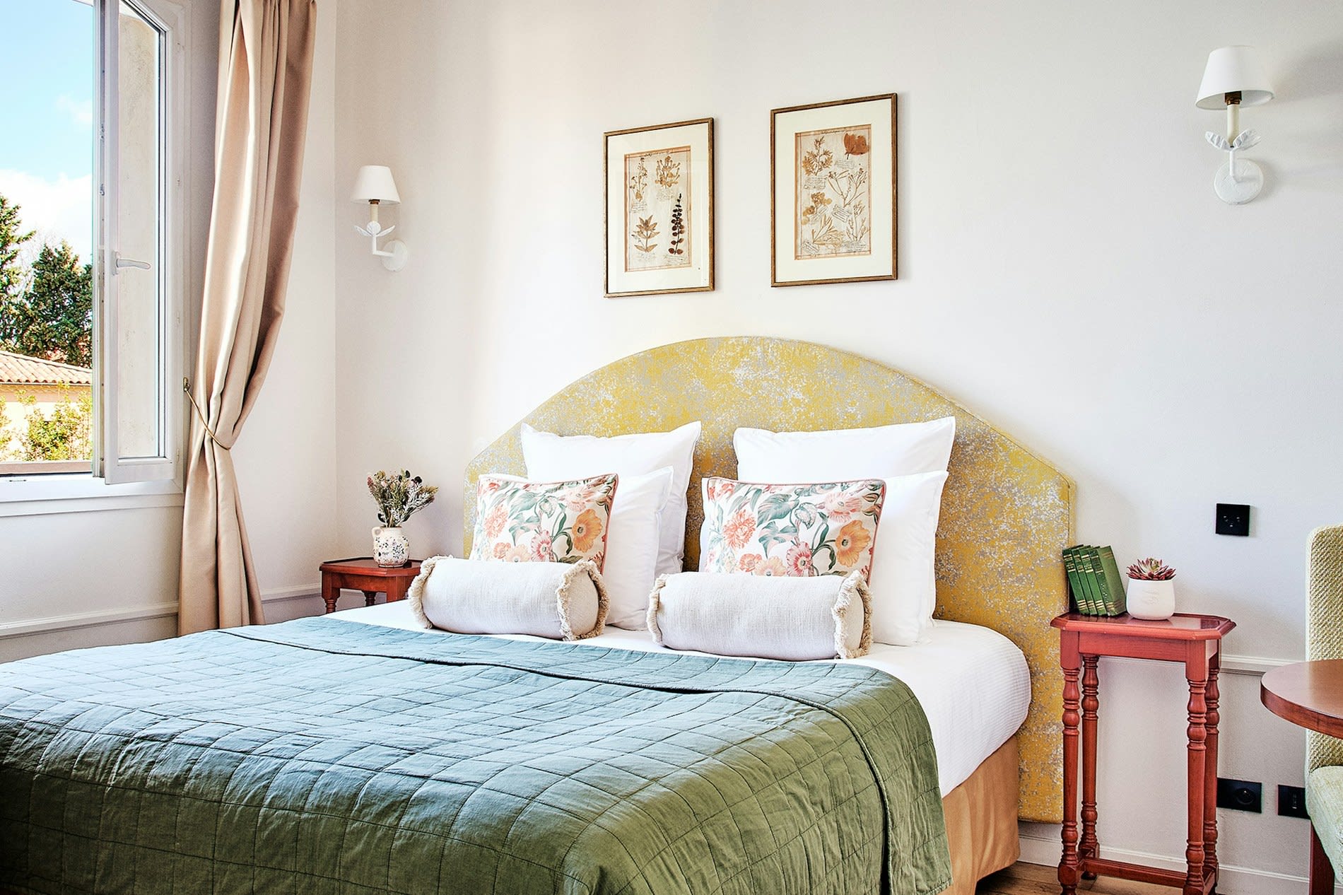 Une chambre de l'hôtel le Pigonnet, à Aix-en-Provence