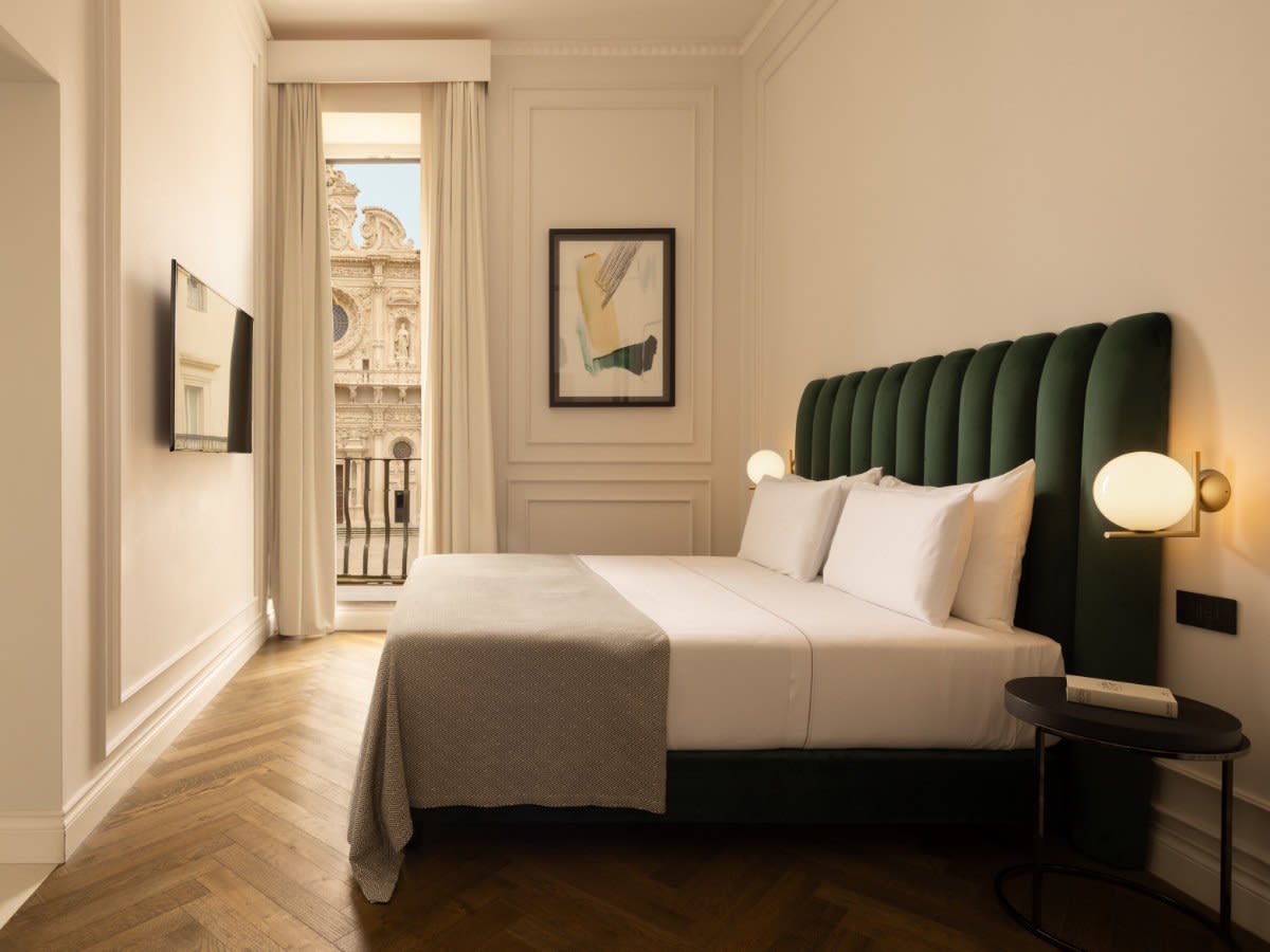 Una habitación del Patria Palace, en Lecce