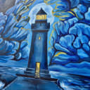 Guernsey | Castle Breakwater Lighthouse | Colour | Framed Original thumbnail 3