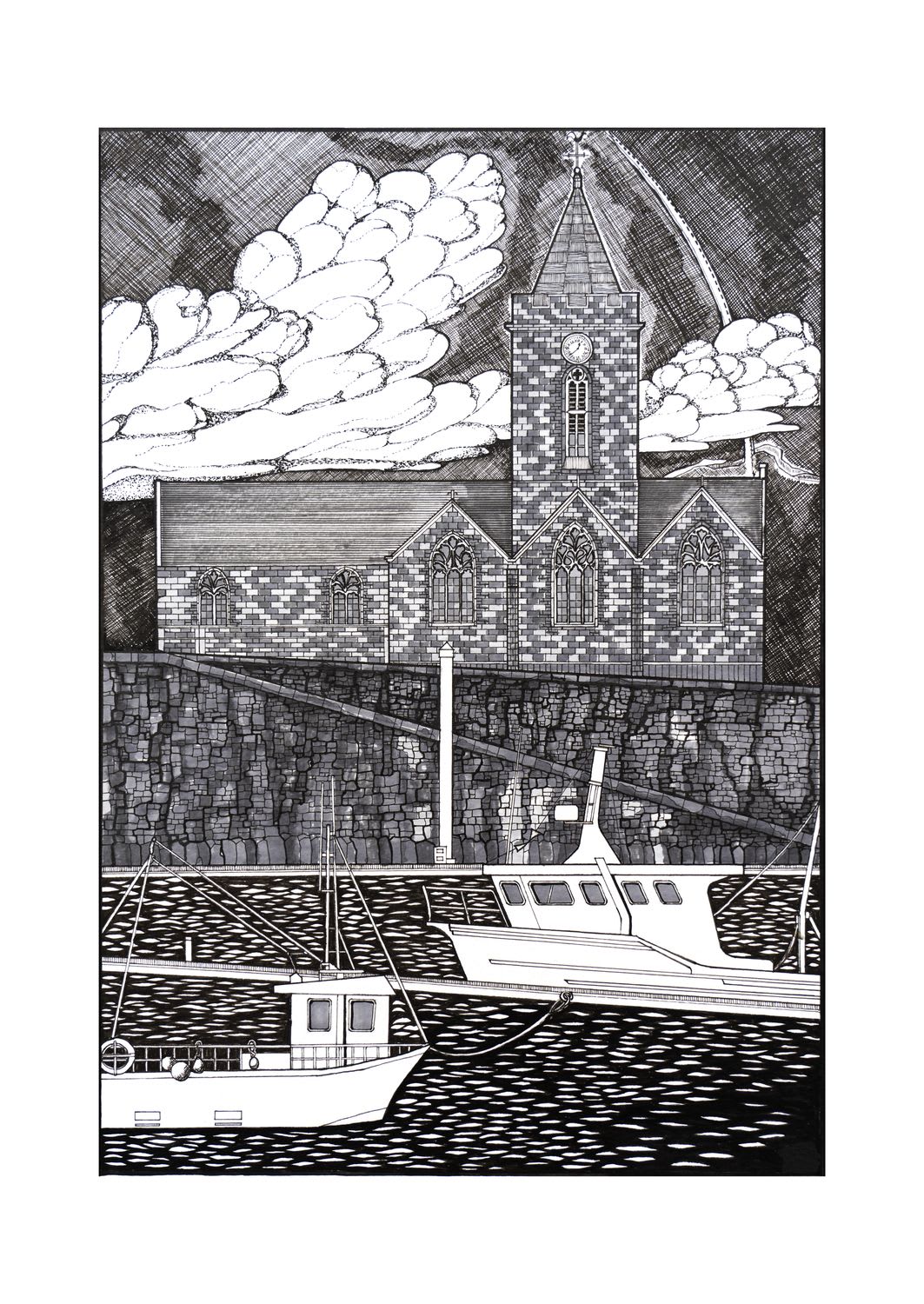 Guernsey | Town Church by the Sea | Original