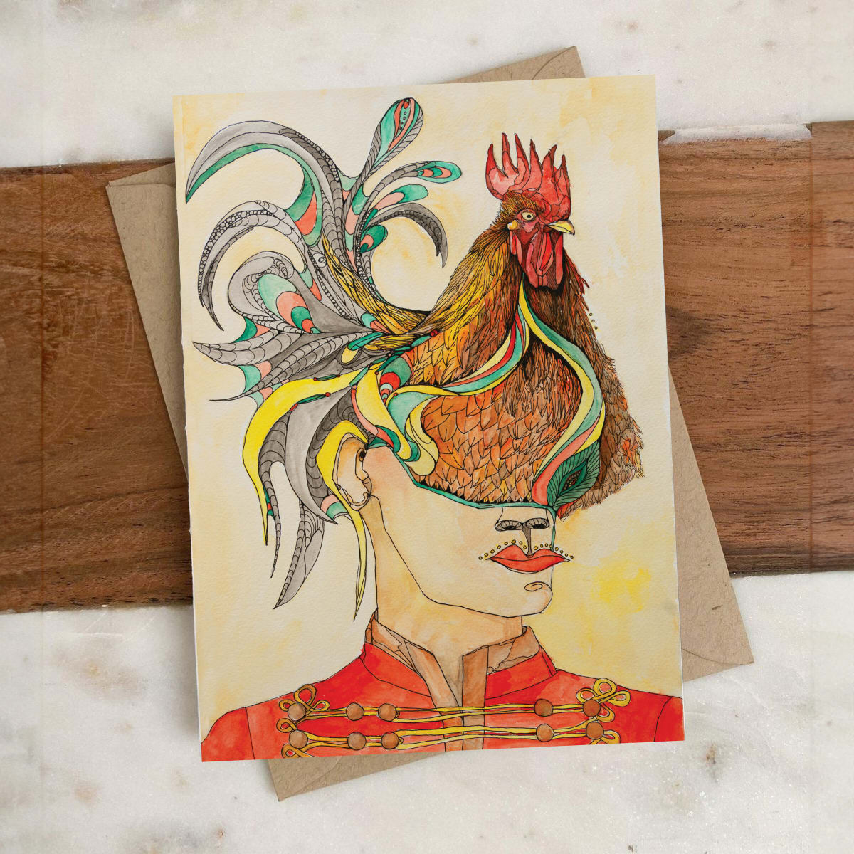Chicken Head | Colour | Card