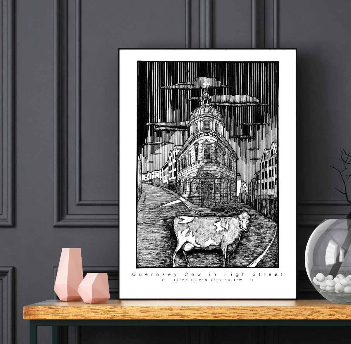 Guernsey | Cow in High Street | Open Edition