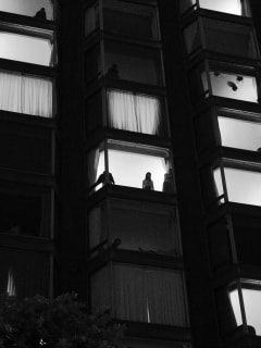 looking out the window