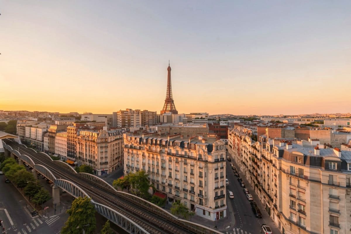Une vue, du jour au coucher, Coucher de soleil, généré par IA