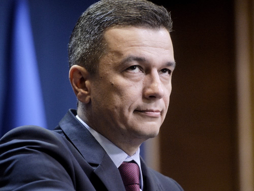 Sorin Grindeanu în timpul declarațiilor despre criza politică