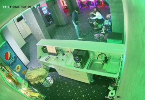 Imagini cu jaful de la sala de jocuri din Galați din 14 aprilie 2026