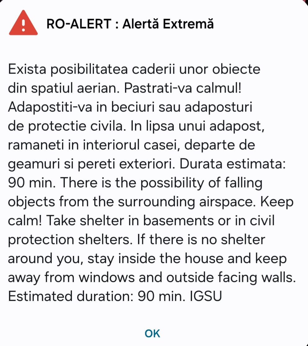 Echipaj de intervenție ISU în acțiune, alertă aeriană în Tulcea