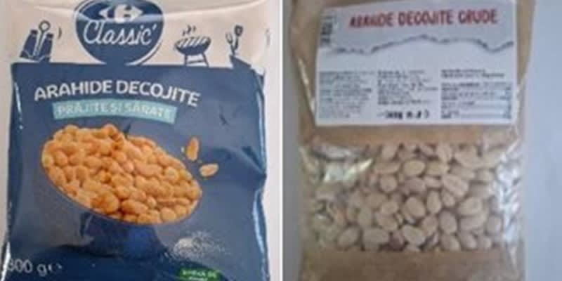 Produse alimentare arahide în ambalaj, retrase din magazine