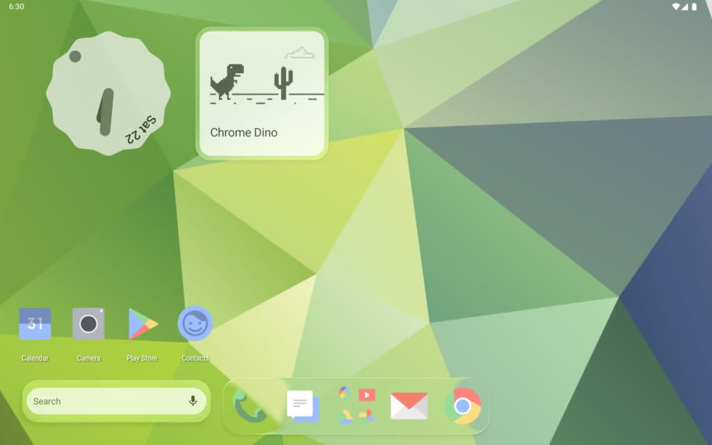 Ecran principal personalizat cu Octopi Launcher pe telefon Android
