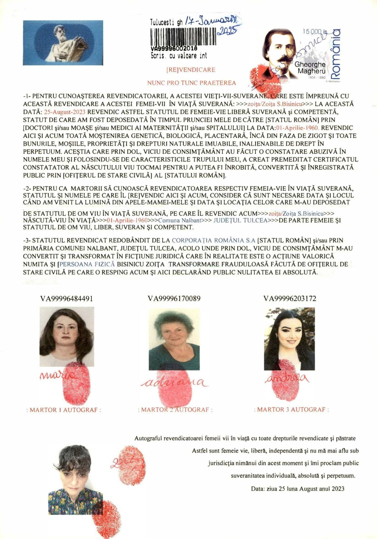 Document oficial și semnătură pe hârtie legală