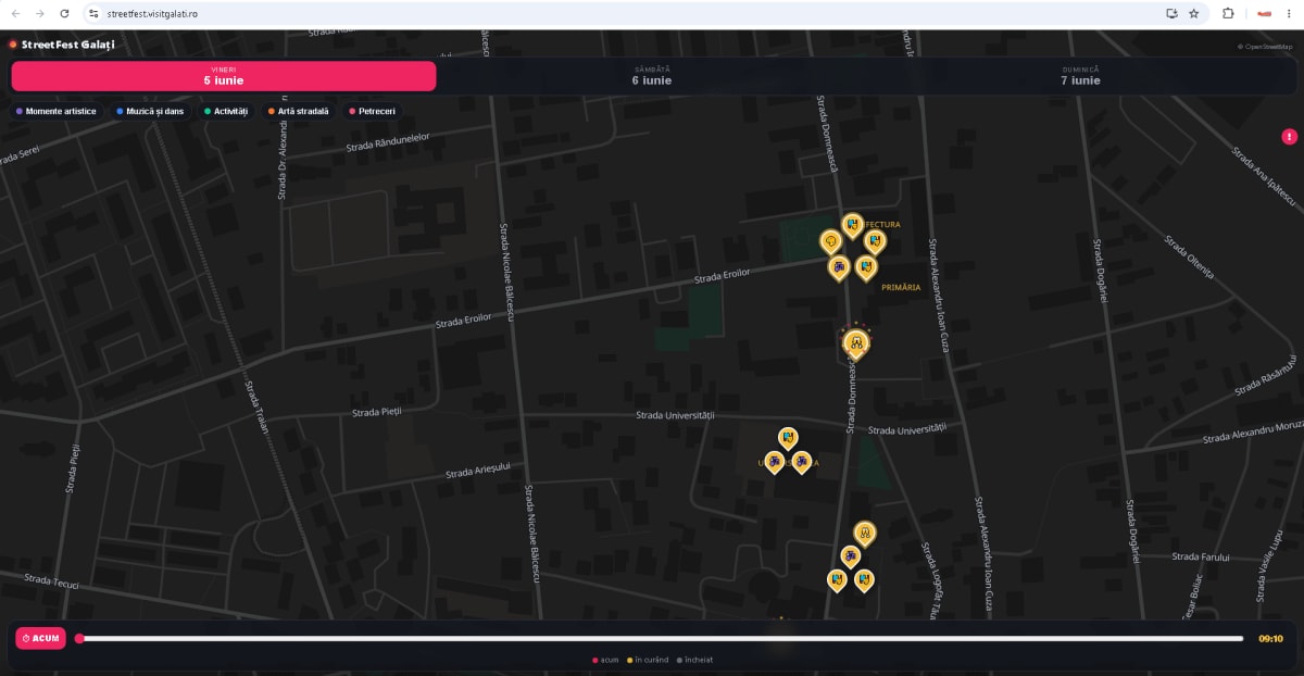 Harta interactivă Galaţi StreetFest 2026