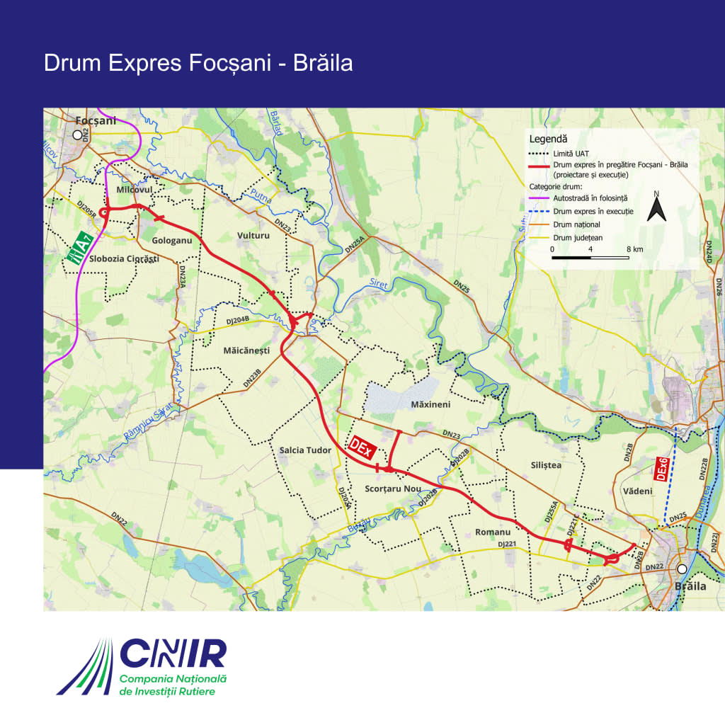 Construirea drumului expres Focșani–Brăila, muncitori și utilaje pe șantier Construirea drumului expres Focșani–Brăila, muncitori și utilaje pe șantier