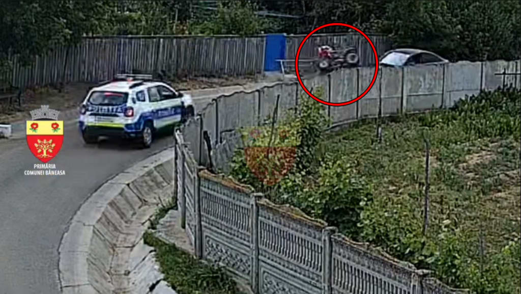 Poliție urmărește ATV în Galați, accident rutier Poliție urmărește ATV în Galați, accident rutier