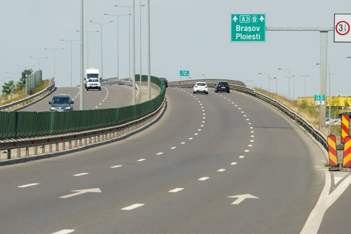 Autostrada Ploiești-Brașov în construcție, România