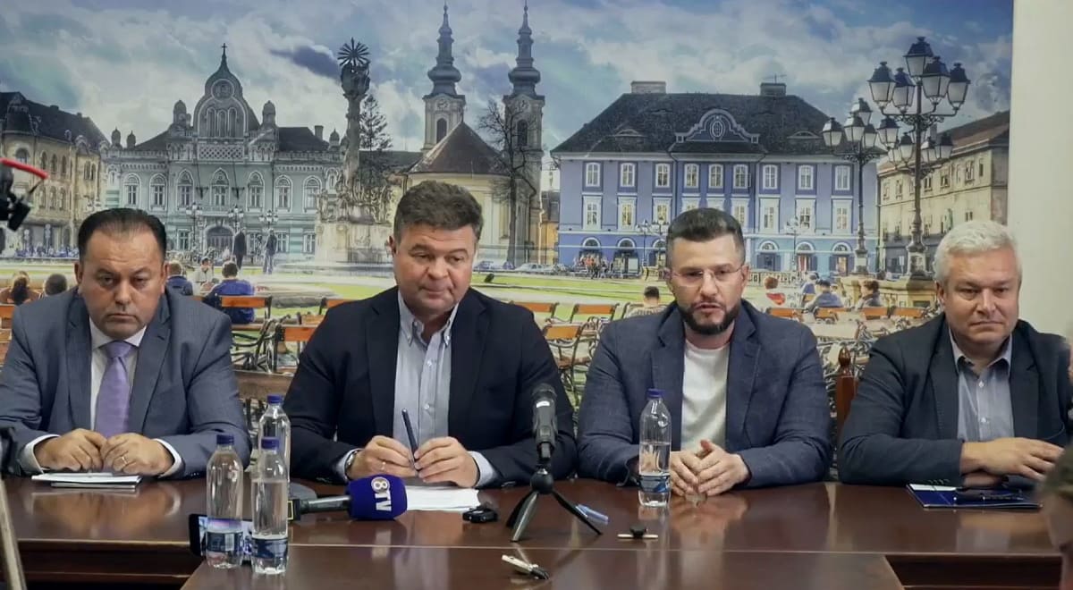 Raul Olajos în conferință de presă, discurs, reprezentare politică