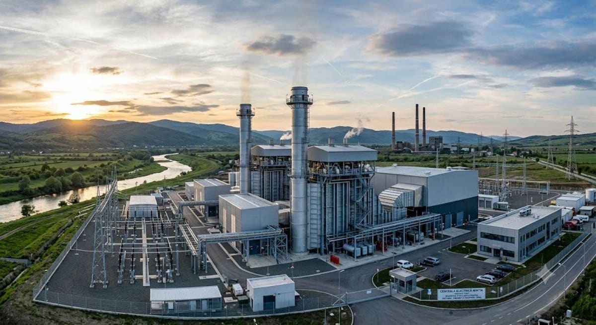 Centrala pe gaze de la Mintia în timpul testelor de producție