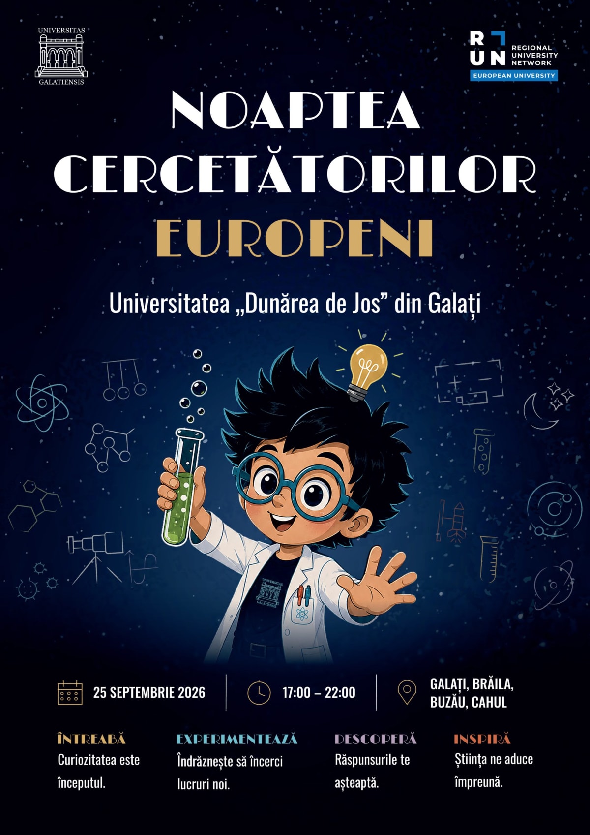 eveniment cercetare în laborator, studenți și cercetători în acțiune